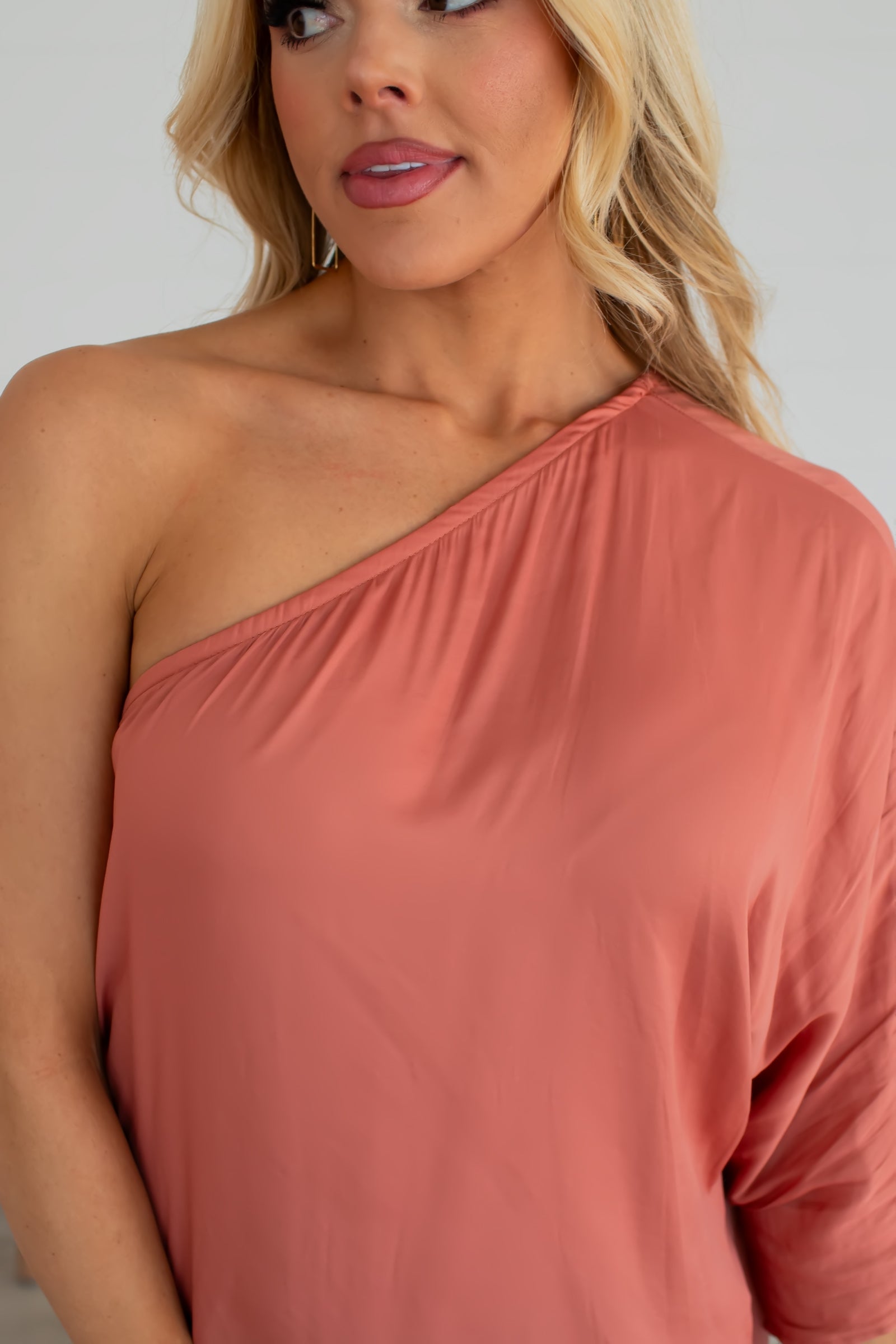 Could Be Yours One-Shoulder Top - Ginger, Closet Candy, 1