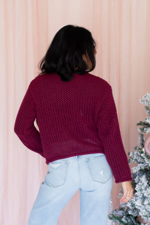 Put It Upon Repeat Cardigan - Burgundy, Closet Candy, 5