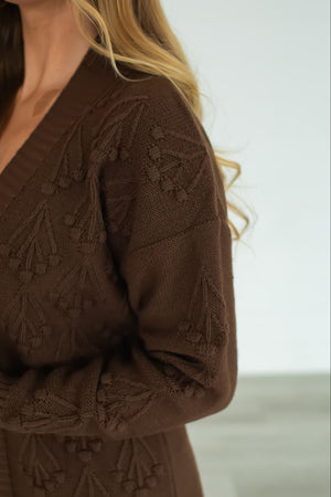 Tryna Fin Somebody Knit Cardigan - Dark Brown, Closet Candy, 2