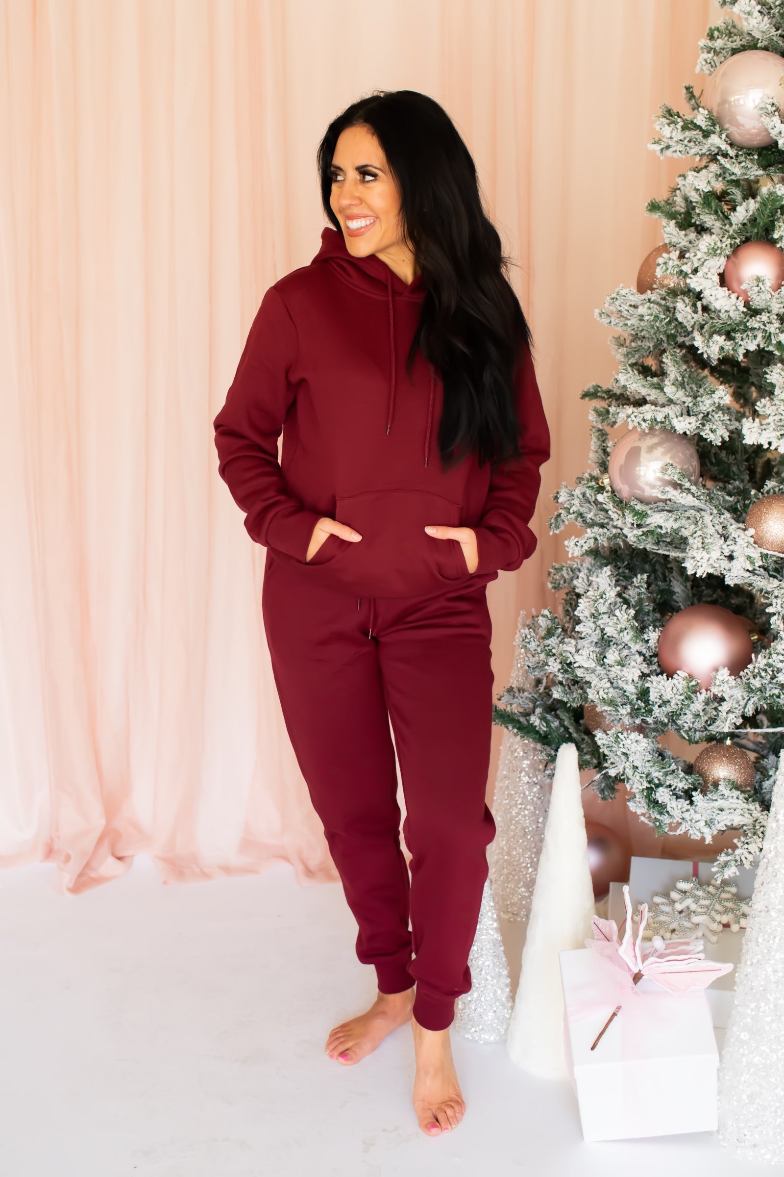 Winter Love's Spreading Everywhere Set - Burgundy, Closet Candy, 1