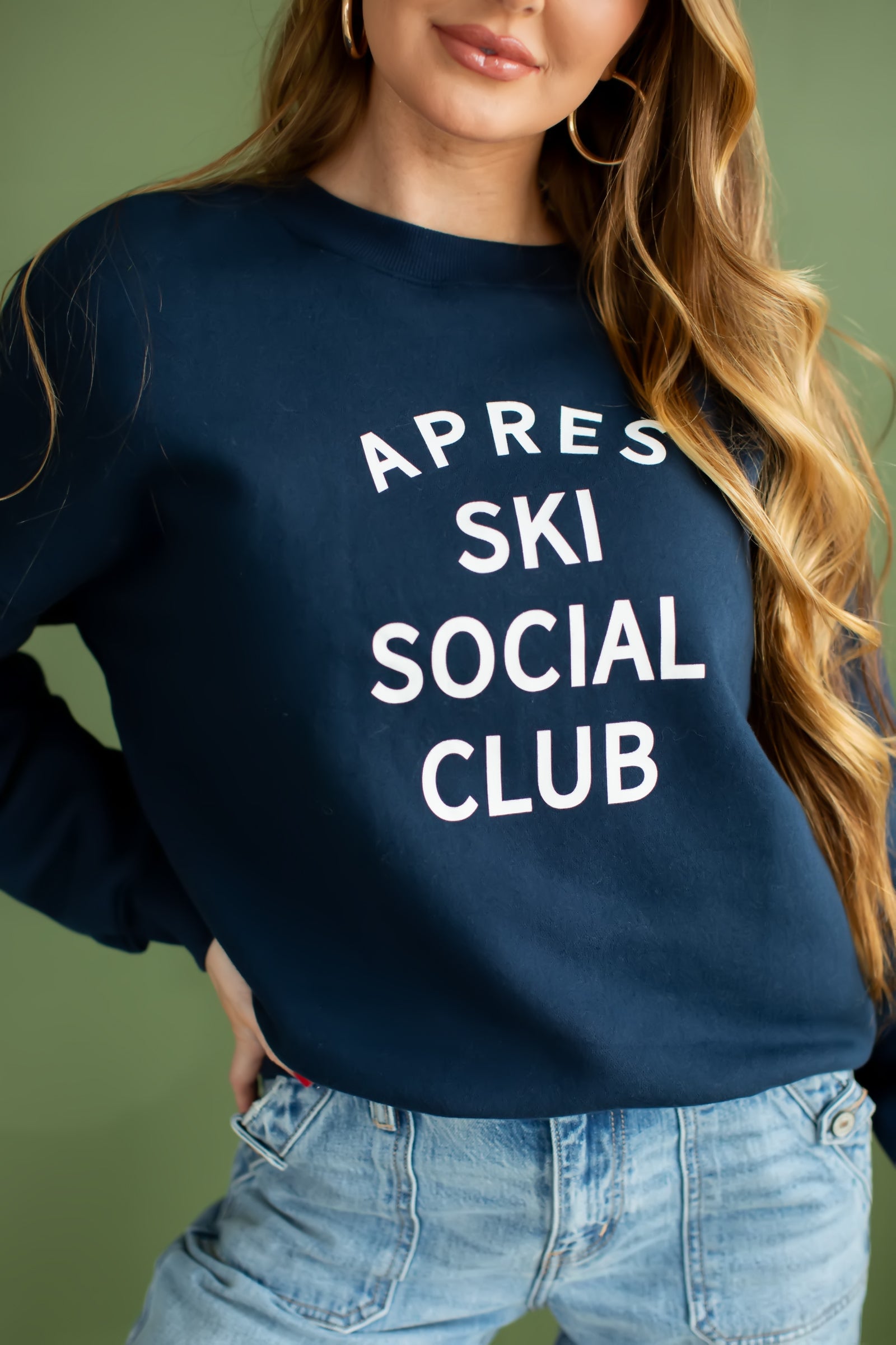 Apres Elite Club Sweatshirt - Navy, Closet Candy, 1