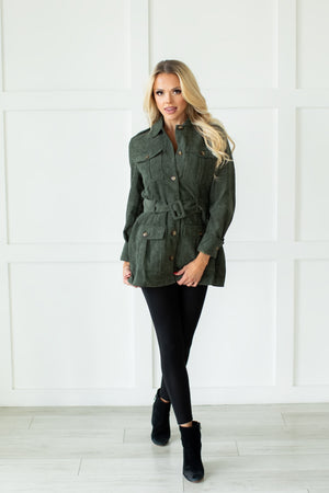 Don't Think Twice Jacket - Olive, Closet Candy, 3