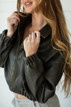 KANCAN Nova Bomber Jacket - Dark Olive