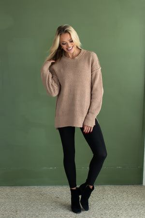 Moved Apart Sweater - Taupe, Closet Candy, 6