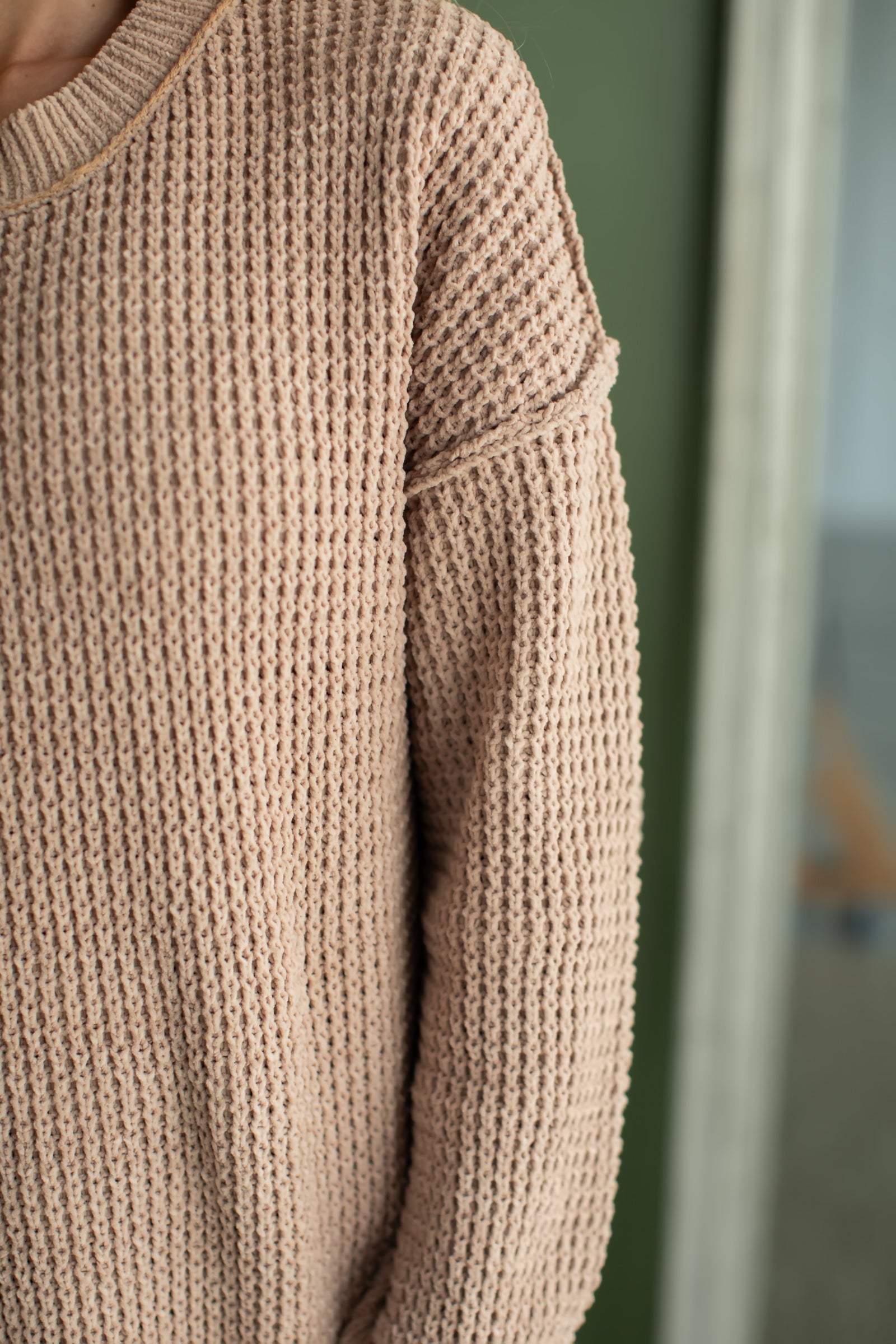 Moved Apart Sweater - Taupe, Closet Candy, 1