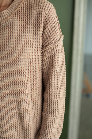 Moved Apart Sweater - Taupe, Closet Candy, 2