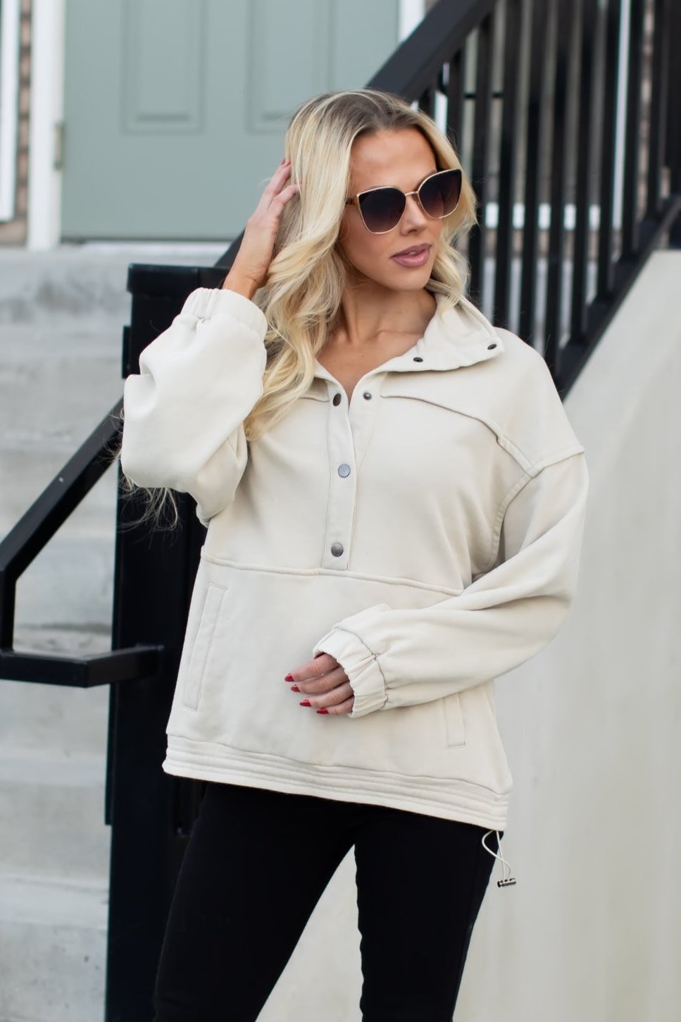 After All The Times Sweatshirt - Beige, Closet Candy, 1