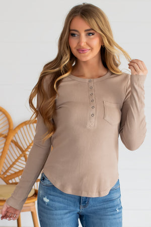 Happened In A Hurry Top - Taupe, Closet Candy, 1