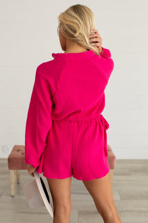 Own The Moment Romper - Fuchsia, Closet Candy, 5