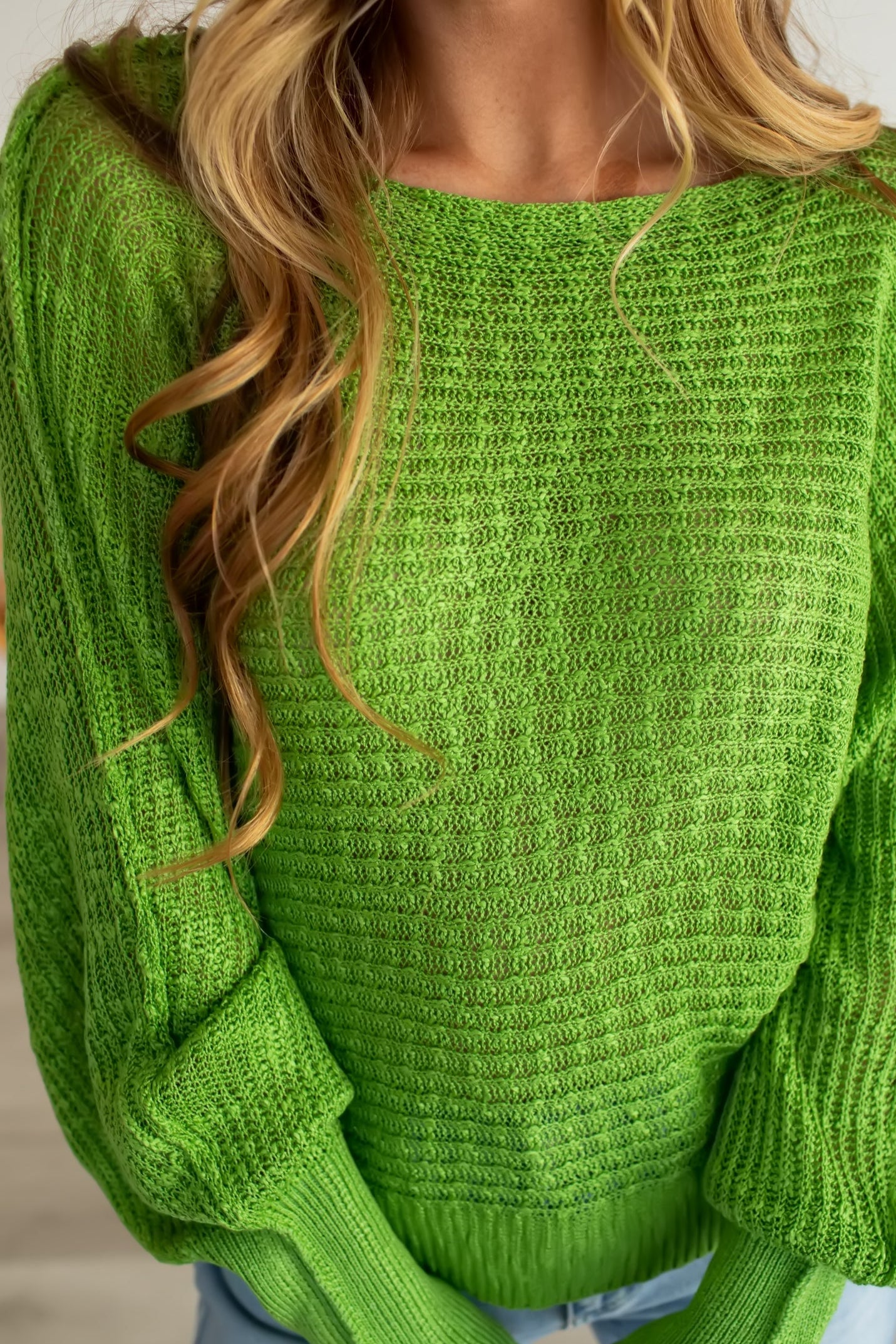 Breathe Me In Knit Sweater - Apple Green, Closet Candy, 1