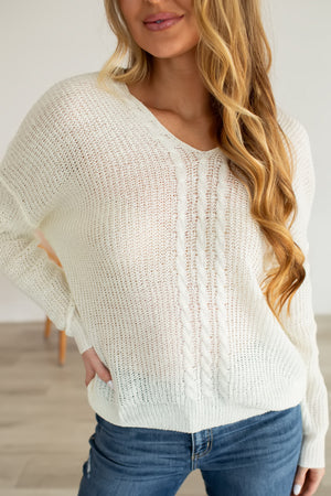 Let Me Show It Knit Sweater - Ivory, Closet Candy, 2