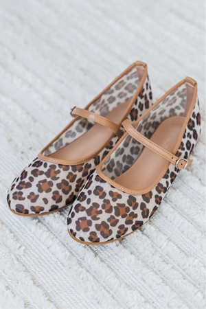 Effortless Mesh Ballet Flats - Leopard, Closet Candy, 3