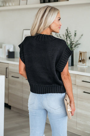 Ravishing Ribbed Sleeveless Sweater - Black, Closet Candy, 3