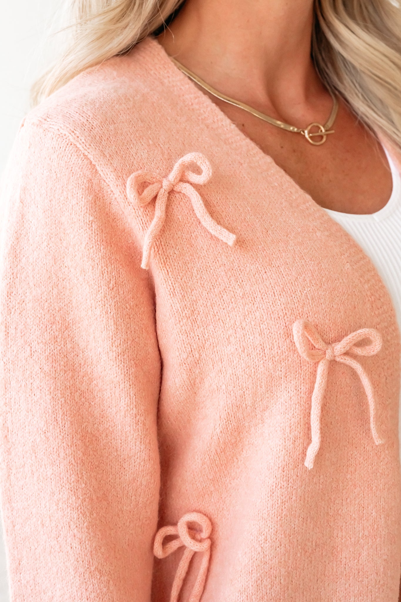 Magical Bow Open Cardigan- Nude, Closet Candy, 1