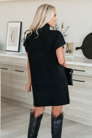 Cozy Chic Sweater Dress - Black, Closet Candy, 3