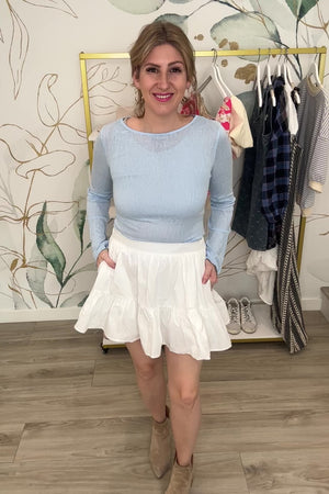 Gonna Make It Out Mini Skirt - White, Closet Candy, Rachel Fit Video