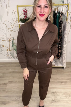 Rock The Night Away Jumpsuit - Dark Brown, Closet Candy, Rachel Fit Video