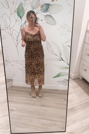 Time To Go Maxi Dress - Leopard, Closet Candy, Rachel Fit Video