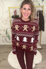 Gingerbread Knit Sweater - Wine, Closet Candy, Rachel Fit Video