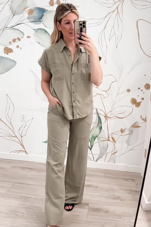 The Rugged Classic Shirt - Light Olive, Closet Candy, Rachel Fit Video