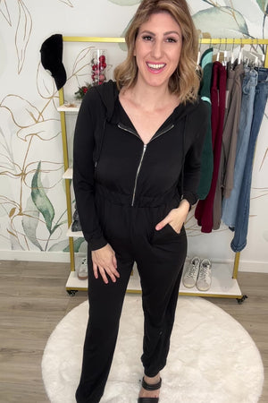 North Pole Nights Hooded Jumpsuit - Black, Closet Candy, Rachel Fit Video