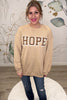 "Hope" To See You Graphic Sweatshirt - Sand, Closet Candy, Rachel Fit Video