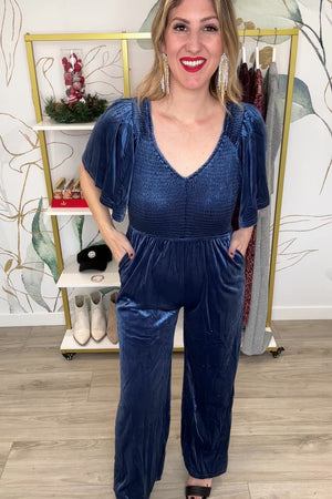 Joyful Tone To Every Home Jumpsuit - Blue, Closet Candy, Rachel Fit Video