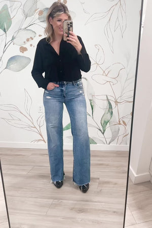 Urban Corduroy Cropped Shirt - Black, Closet Candy, Rachel Fit Video