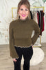 Held Back Flare Sleeve Sweater - Choco, Closet Candy, Rachel Fit Video