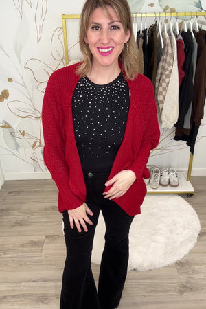 Real Thing About You Cardigan - Red, Closet Candy, Rachel Fit Video