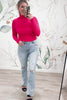 Been A Minute Ribbed Turtleneck Bodysuit - Fuchsia, Closet Candy, Rachel Fit Video