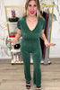 Make My Wish Come True Velvet Jumpsuit - Ever Green, Closet Candy, Video