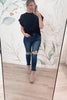 RISEN Rogue Edge Distressed Skinny Jeans - Dark Wash, Closet Candy, Rachel Fit Video