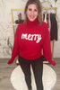 Merry Moments Turtleneck Sweater - Red, Closet Candy, Rachel Fit Video