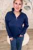 Put Me Through Half-Zip Sweater - Navy, Closet Candy, Rachel Fit Video