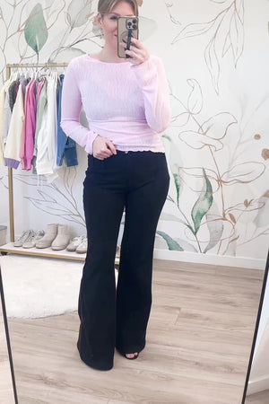 Hint Of You Sheer Top - Pale Pink, Closet Candy, Rachel Fit Video