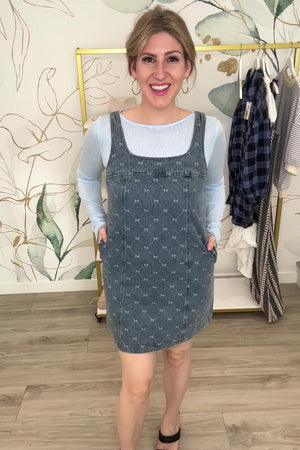 That You Knew Mini Dress - Washed Denim, Closet Candy, Rachel Fit Video