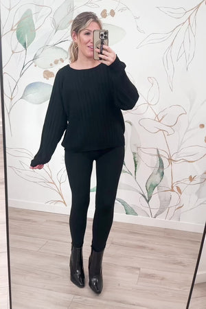 CBRAND Find Me Out Sweater - Black, Closet Candy, Rachel Fit Sweater