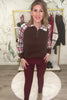 Jingle All the Way Leggings - Maroon, Closet Candy, Rachel Fit Video