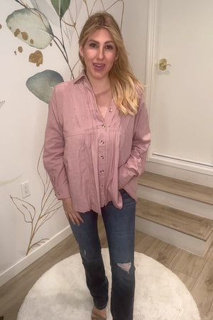 How Your Weekend's Been Oversized Shirt - Rose, Closet Candy, Rachel Fit Video