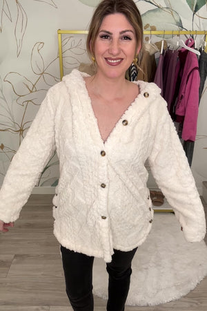 Move A Little Closer Hooded Coat - Ivory, Closet Candy, Rachel Fit Video