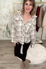 Check It Twice Plaid Hooded Jacket - Light Grey, Closet Candy, Rachel Fit Video