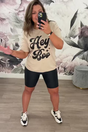 Thanx Me Later Biker Shorts - Black Melissa Fit Video