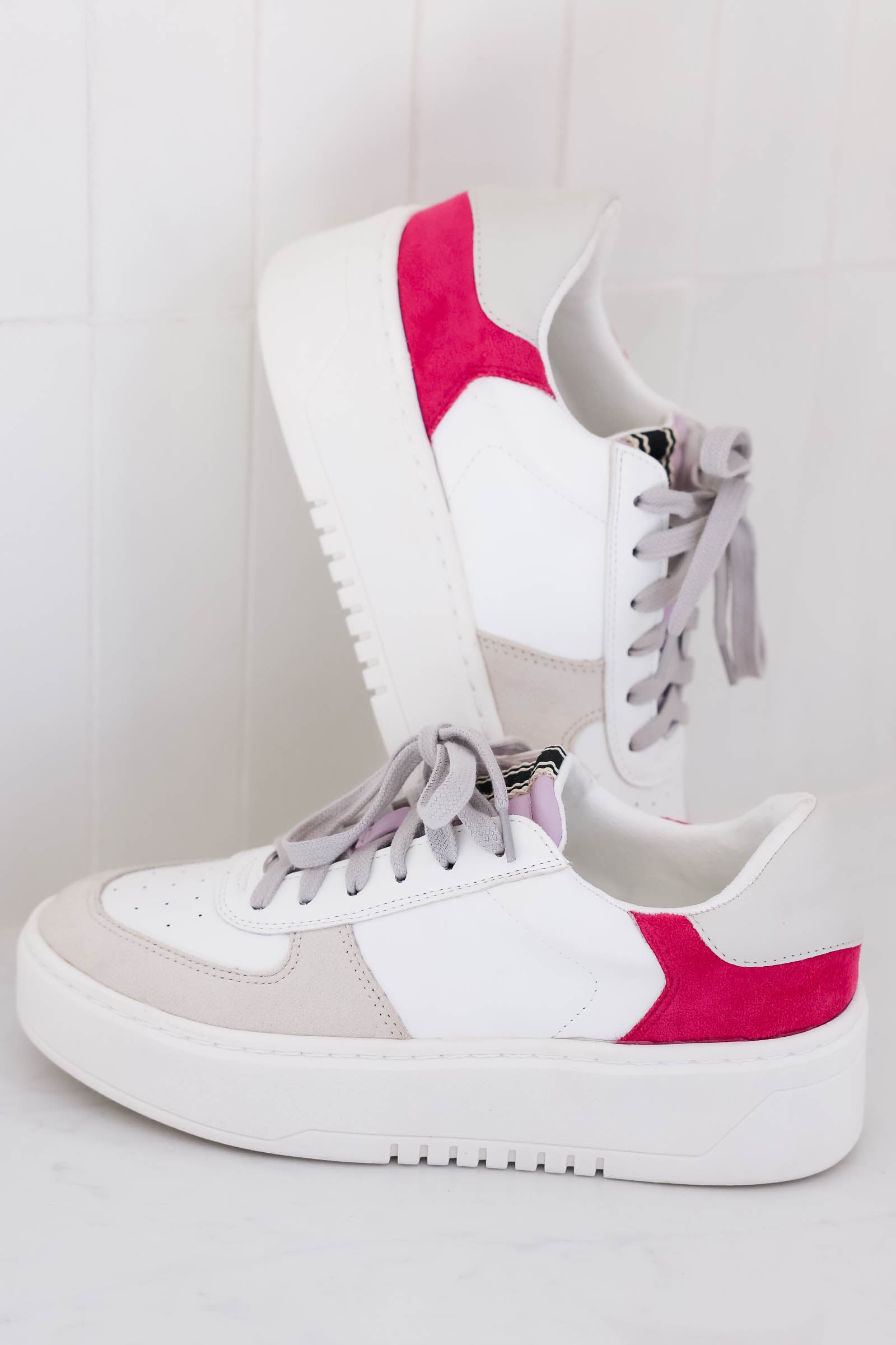 SHU SHOP Shirley Platform Sneakers - Magenta closet candy 6