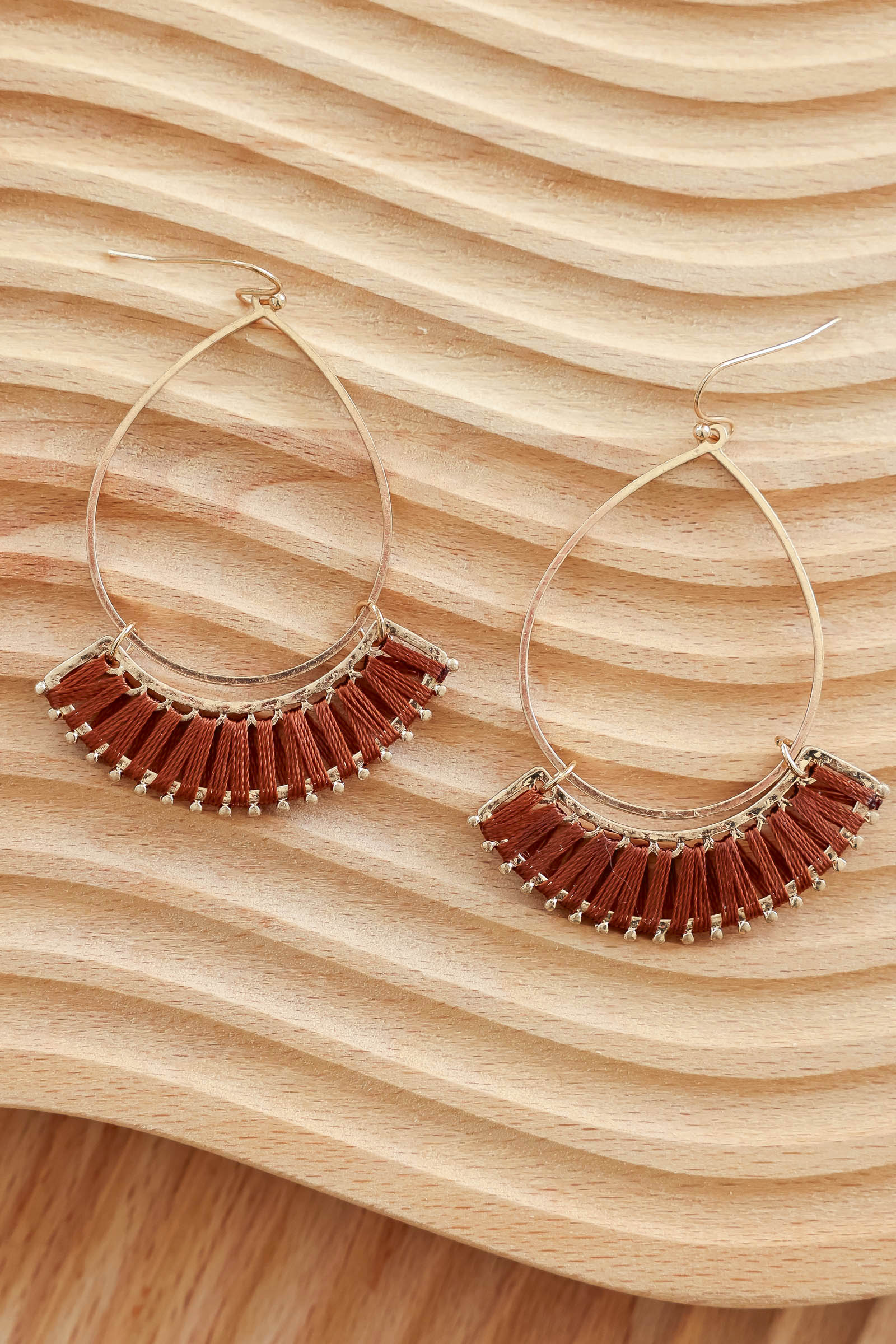 If I Could Earrings - Brown 1