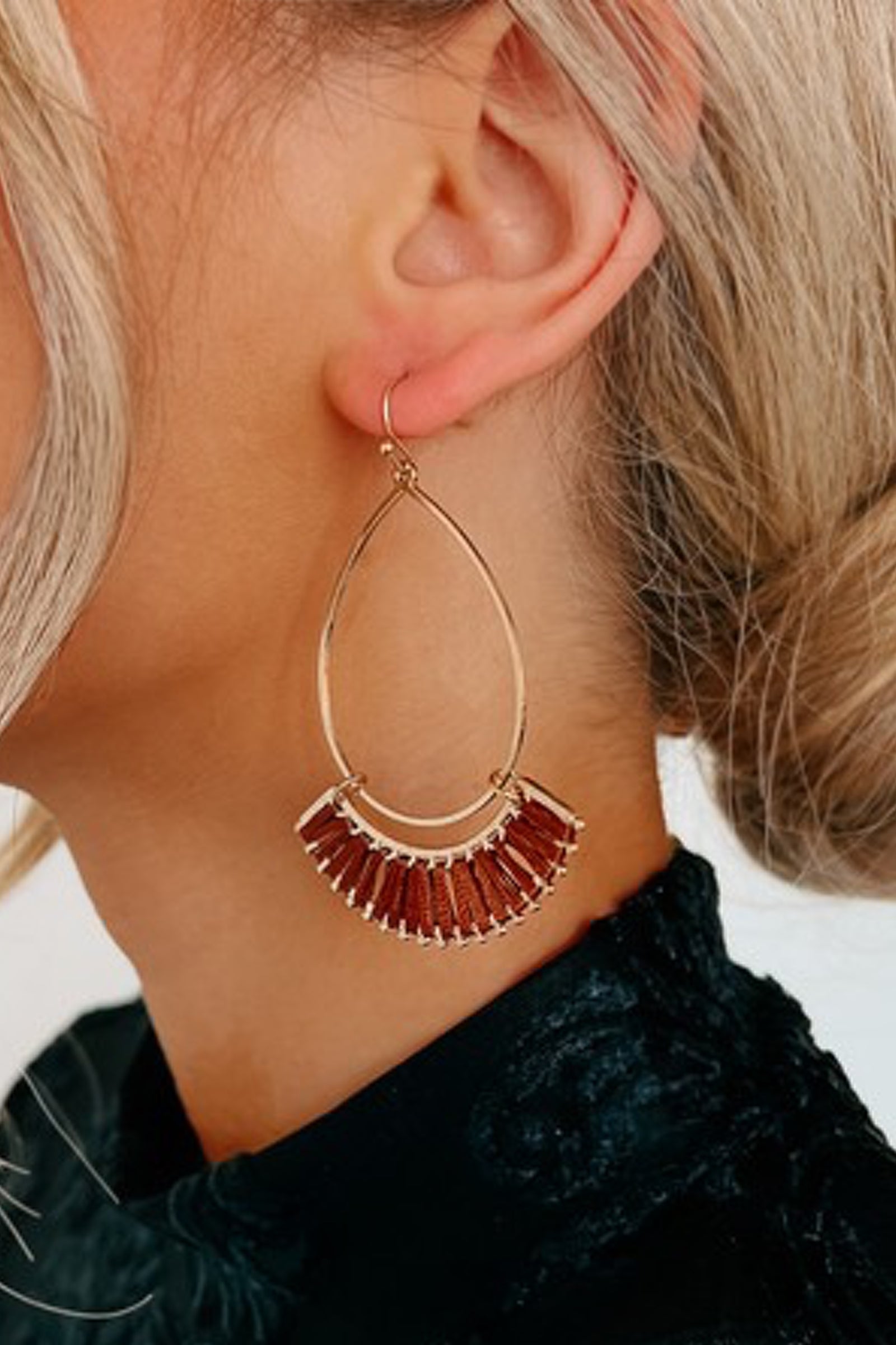 If I Could Earrings - Brown 1